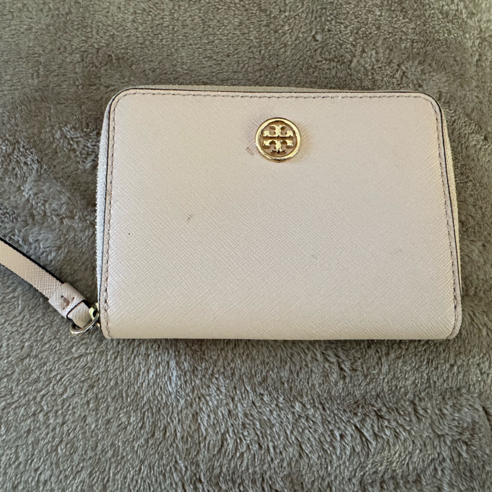 Tory Burch Zipper Wallet with Gold Logo